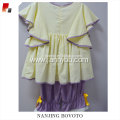 hand embroidered suit dress white&purple 2 pieces